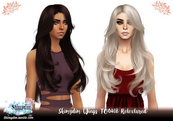 Wings TO0418 Hair Retexture ~ The Sims Resource for Sims 4