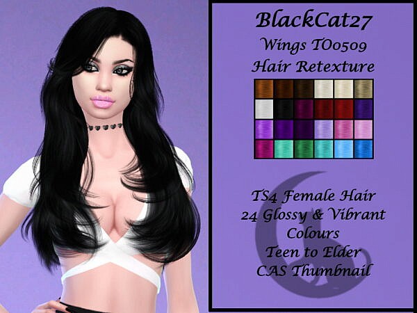 Wings TO0509 Hair Retexture by BlackCat27 ~ The Sims Resource for Sims 4