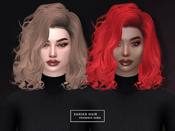 Eufory, Zariah, Gloria, Duo and Xandra Hairs ~ Phoenix Sims for Sims 4