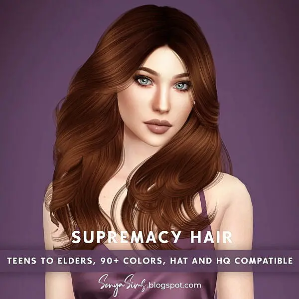 Supremacy Hair ~ Sonya Sims for Sims 4