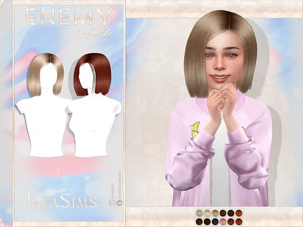 Enemy Hairstyle Child by JavaSims ~ The Sims Resource for Sims 4