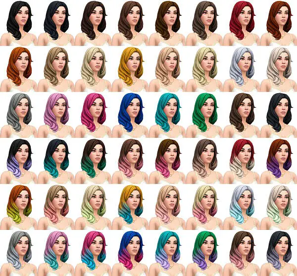 Fortnite Conversion Hairs ~ Busted Pixels for Sims 4