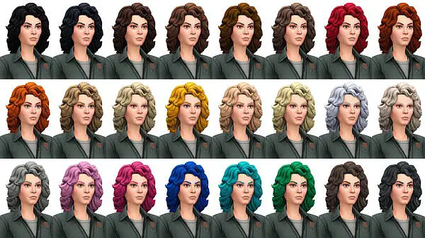 Fortnite Jumpsuit Ripley Hair Conversion/Edit ~ Busted Pixels for Sims 4