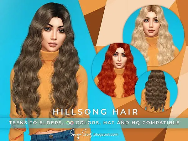 Hillsong Hair ~ Sonya Sims for Sims 4