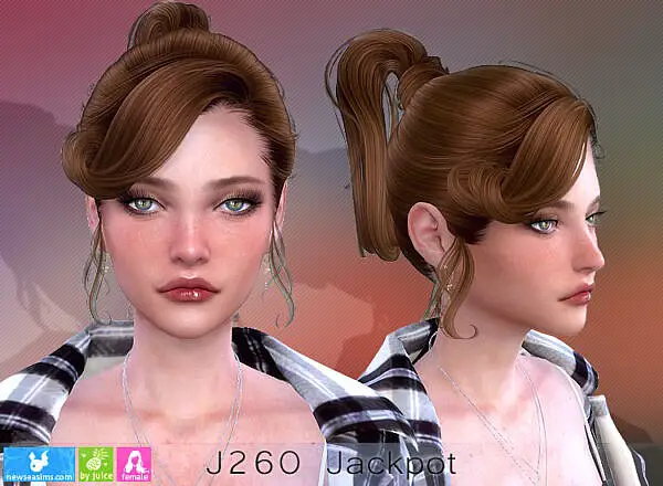 J260 Jackpot Hairstyle ~ NewSea for Sims 4