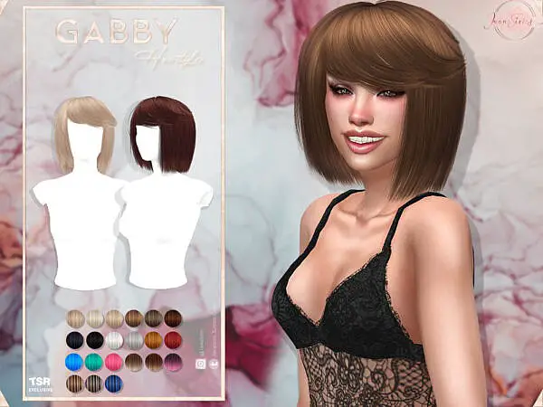 Gabby Hair by JavaSims ~ The Sims Resource for Sims 4