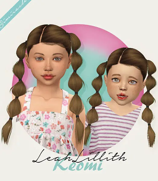 LeahLillith` Keomi Hair Retextured ~ Simiracle for Sims 4