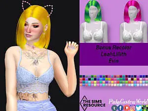 LeahLillith’s Evie hair recolor by PinkyCustomWorld