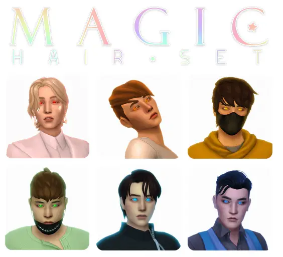 Magic Hair Set ~ Simandy for Sims 4