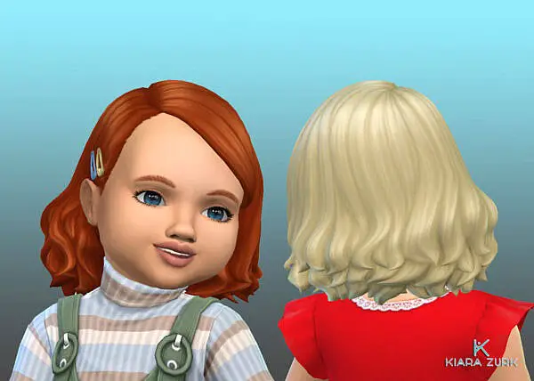 Wavy Med Hairstyle ~ Mystufforigin for Sims 4