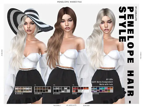Penelope Hairstyle by Leah Lillith ~ The Sims Resource for Sims 4