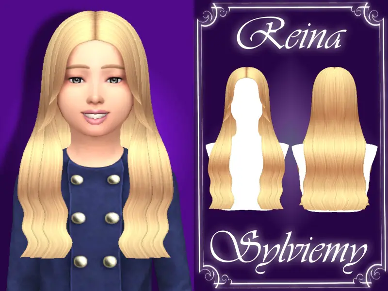 Reina Hairstyle by Sylviemy ~ The Sims Resource - Sims 4 Hairs