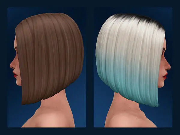 Renee Bob Hair and Ombre by Nords ~ The Sims Resource for Sims 4
