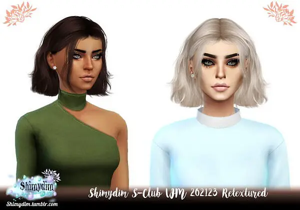 S Club`s WM 202123 Hair Retextured ~ Shimydim for Sims 4