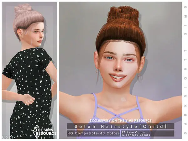 Selah Child Hairstyle by DarkNighTt ~ The Sims Resource for Sims 4