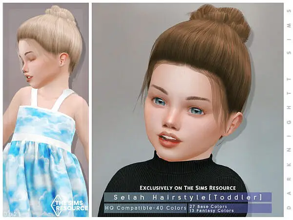 Selah Toddler Hairstyle by DarkNighTt ~ The Sims Resource for Sims 4