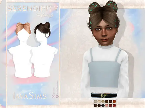 Serendipity Child Hair by JavaSims ~ The Sims Resource for Sims 4
