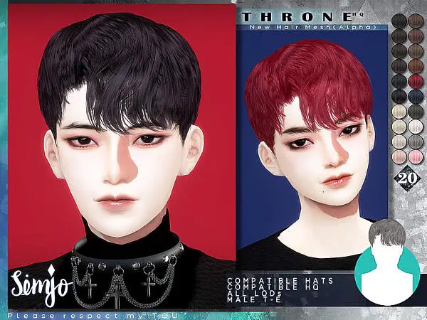 Simjo Throne Hair ~ The Sims Resource for Sims 4