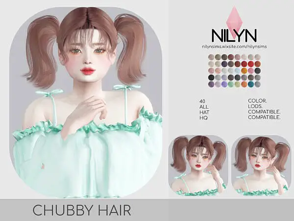 CHUBBY HAIR ~ Nilyn Sims 4 for Sims 4