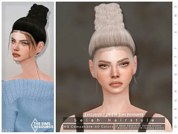 Selah Hairstyle by DarkNighTt ~ The Sims Resource for Sims 4