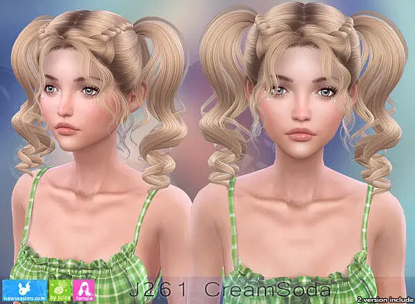 J261 CreamSoda hairstyle ~ NewSea for Sims 4