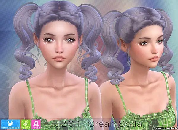 J261 CreamSoda hairstyle ~ NewSea for Sims 4