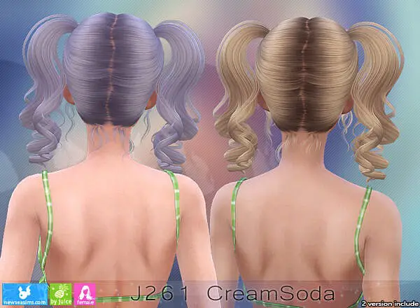J261 CreamSoda hairstyle ~ NewSea for Sims 4