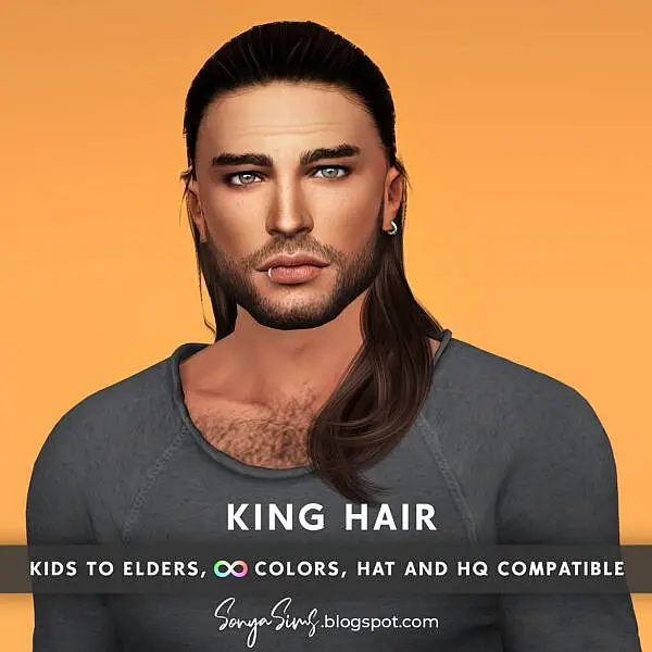 King Hair ~ Sonya Sims for Sims 4