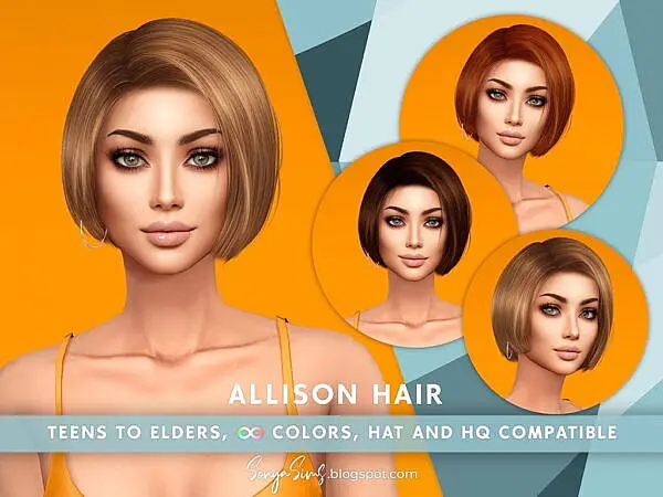 Allison Hair ~ SoulEvans997 for Sims 4