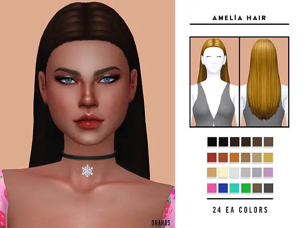 Amelia Hairstyle by OranosTR ~ The Sims Resource for Sims 4