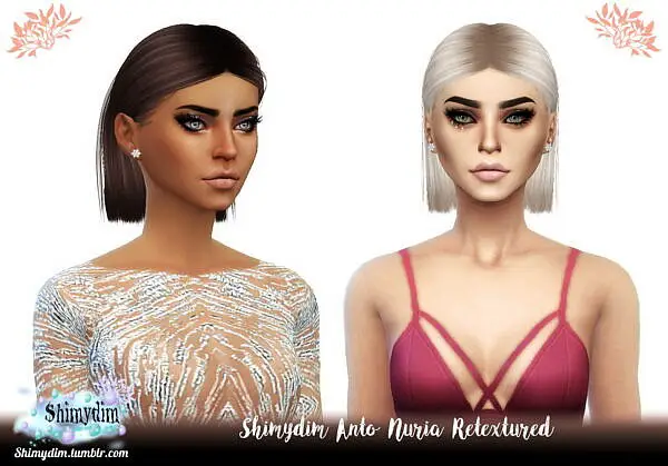 Anto Nuria Hair Retextured ~ Shimydim for Sims 4