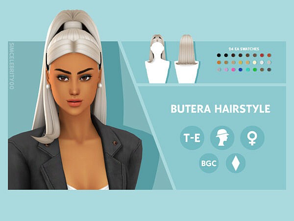 Butera Hairstyle by simcelebrity00 ~ The Sims Resource for Sims 4