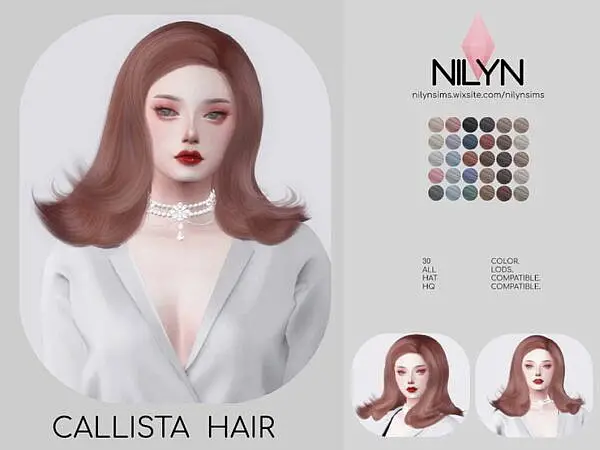 Callista hair ~ Nilyn Sims 4 for Sims 4