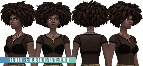 Fortnite Doctor Slone Hair ~ Busted Pixels for Sims 4