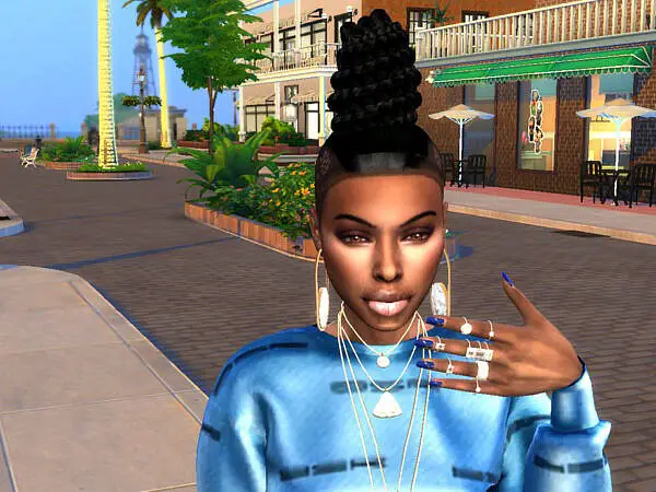 Fun Bun Hairstyle by drteekaycee ~ The Sims Resource for Sims 4