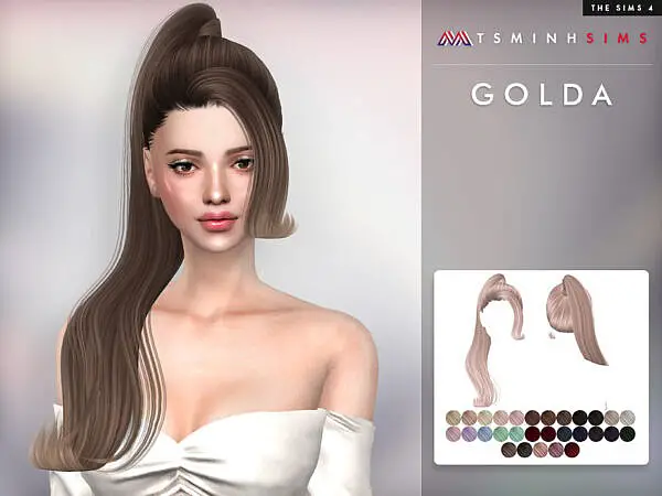 Hairstyle Golda by TsminhSims ~ The Sims Resource for Sims 4