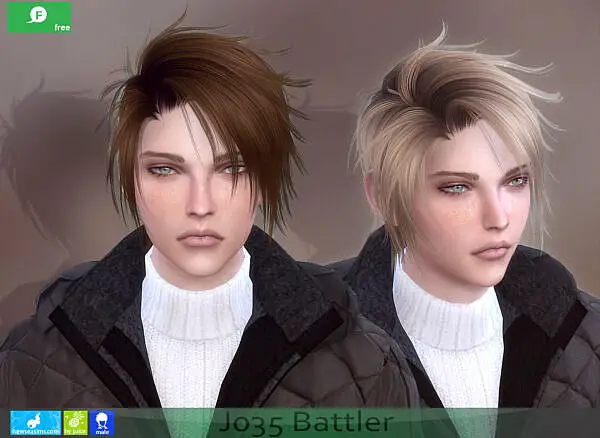 J035 Battler Hair M ~ NewSea for Sims 4