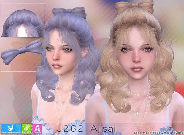 J262 Ajisai Hairstyle ~ NewSea for Sims 4