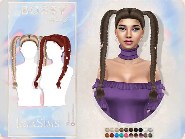 JavaSims Bossy Hairstyle ~ The Sims Resource for Sims 4