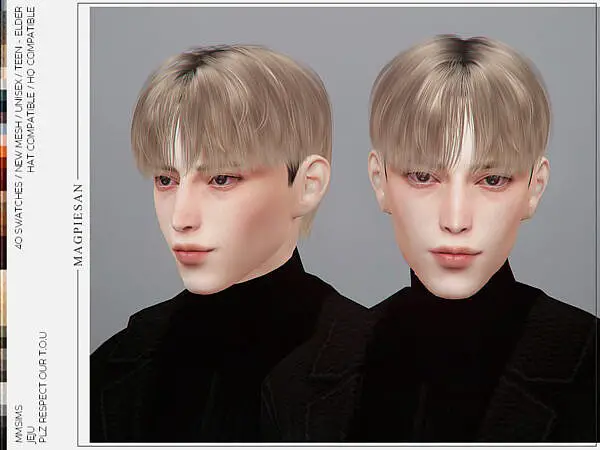 Jeju Hair by magpiesan ~ The Sims Resource for Sims 4