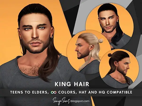 King Hair ~ Sonya Sims for Sims 4