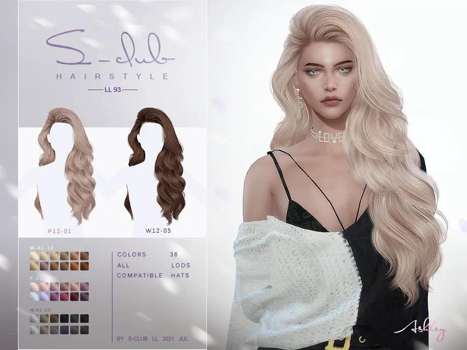 the sims 4 wavy hair maxis match