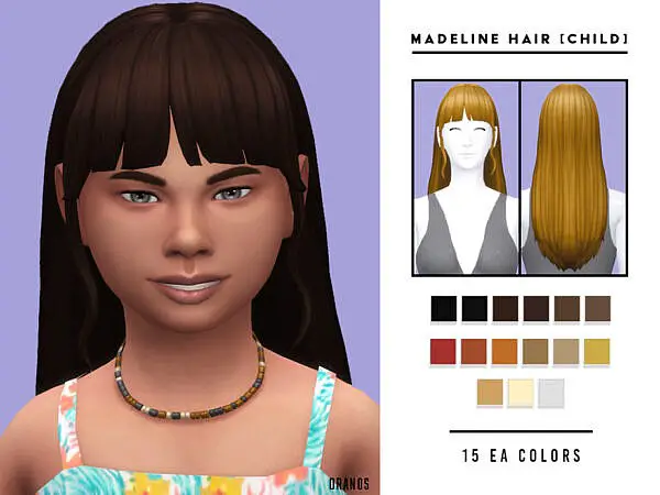 Madeline Hair Child by OranosTR ~ The Sims Resource for Sims 4