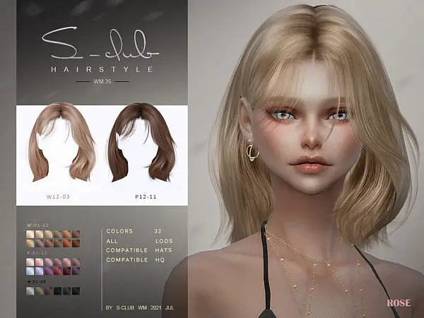 Natural mi long hair by S CLub ~ The Sims Resource for Sims 4