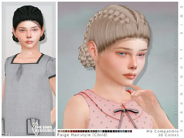 Paige Hairstyle Child by DarkNighTt ~ The Sims Resource for Sims 4