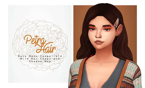 Petra Hair v2 ~ Isjao for Sims 4