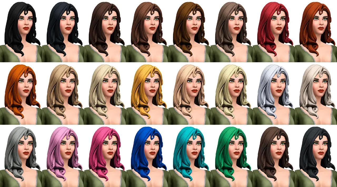 Poison Ivy Hair Retextured Busted Pixels - Sims 4 Hairs.