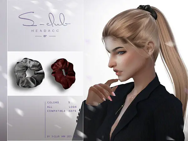 Rubber band for Ponytail hairstyle by S Club ~ The Sims Resource for Sims 4
