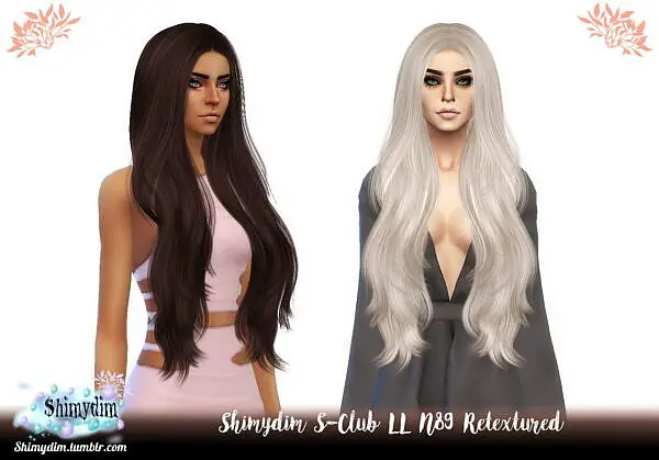S Club LL N89 Hair Retexture ~ Shimydim for Sims 4