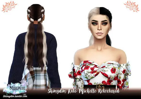 Anto Michelle Hair Retexture ~ Shimydim for Sims 4